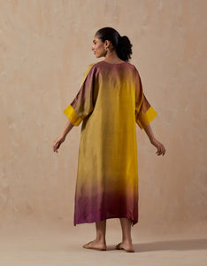 Mustard Brown Ombre Kaftan