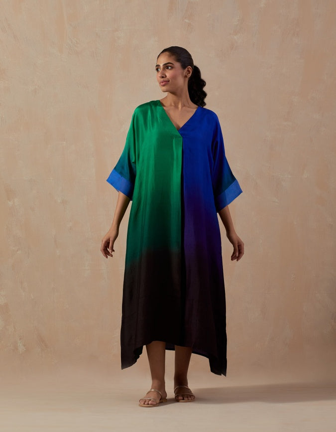 Green Blue Ombre Kaftan