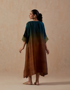 Teal Blue Ombre Kaftan